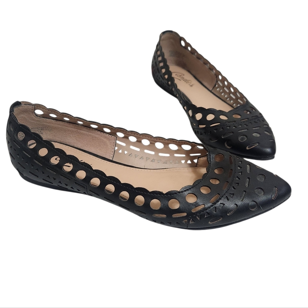 Candie's Shoes Slip On Flats Womens 7 Black Geometric Cut-Out Design Balletcore - Picture 2 of 9